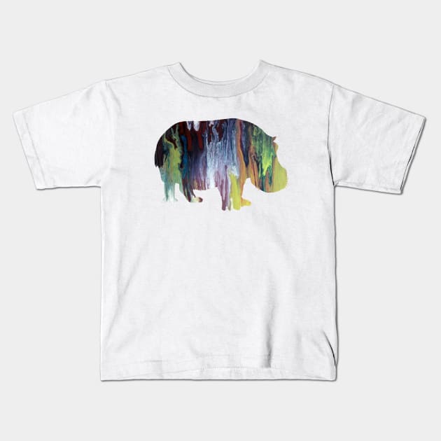 Hippo Art Kids T-Shirt by BittenByErmines